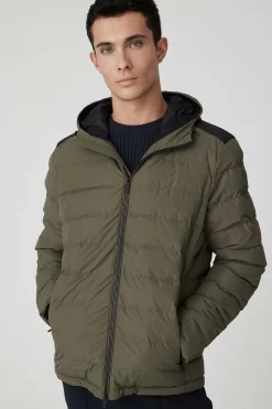 Stevenson 2.0-Piumino Invernale Verde Militare Con Cappuccio