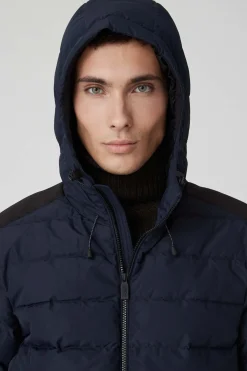 Stevenson 2.0-Piumino Invernale Blu Con Cappuccio